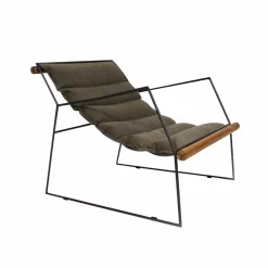Made in Meubles Fauteuil assise suspendue kaki Rosalie