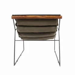 Made in Meubles Fauteuil assise suspendue kaki Rosalie
