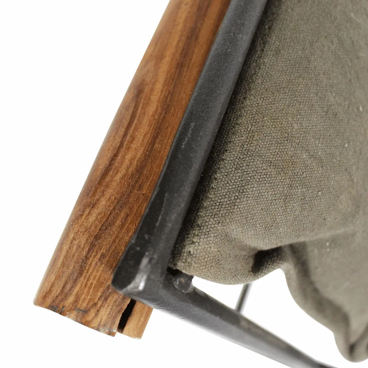 Made in Meubles Fauteuil assise suspendue kaki Rosalie