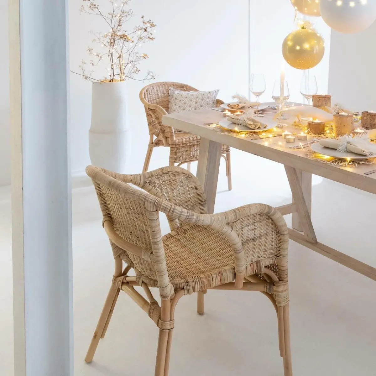 Made in Meubles Fauteuil en rotin Nohan