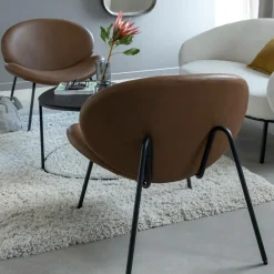 Made in Meubles Fauteuil en simili-cuir Dorian
