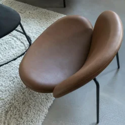 Made in Meubles Fauteuil en simili-cuir Dorian