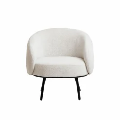 Made in Meubles Fauteuil en tissu bouclette confort Orenzo