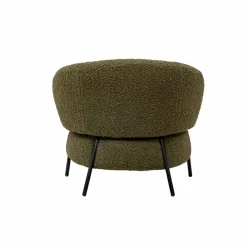 Made in Meubles Fauteuil en tissu bouclette Aaron