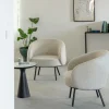 Made in Meubles Fauteuil en tissu écru confort Orenzo