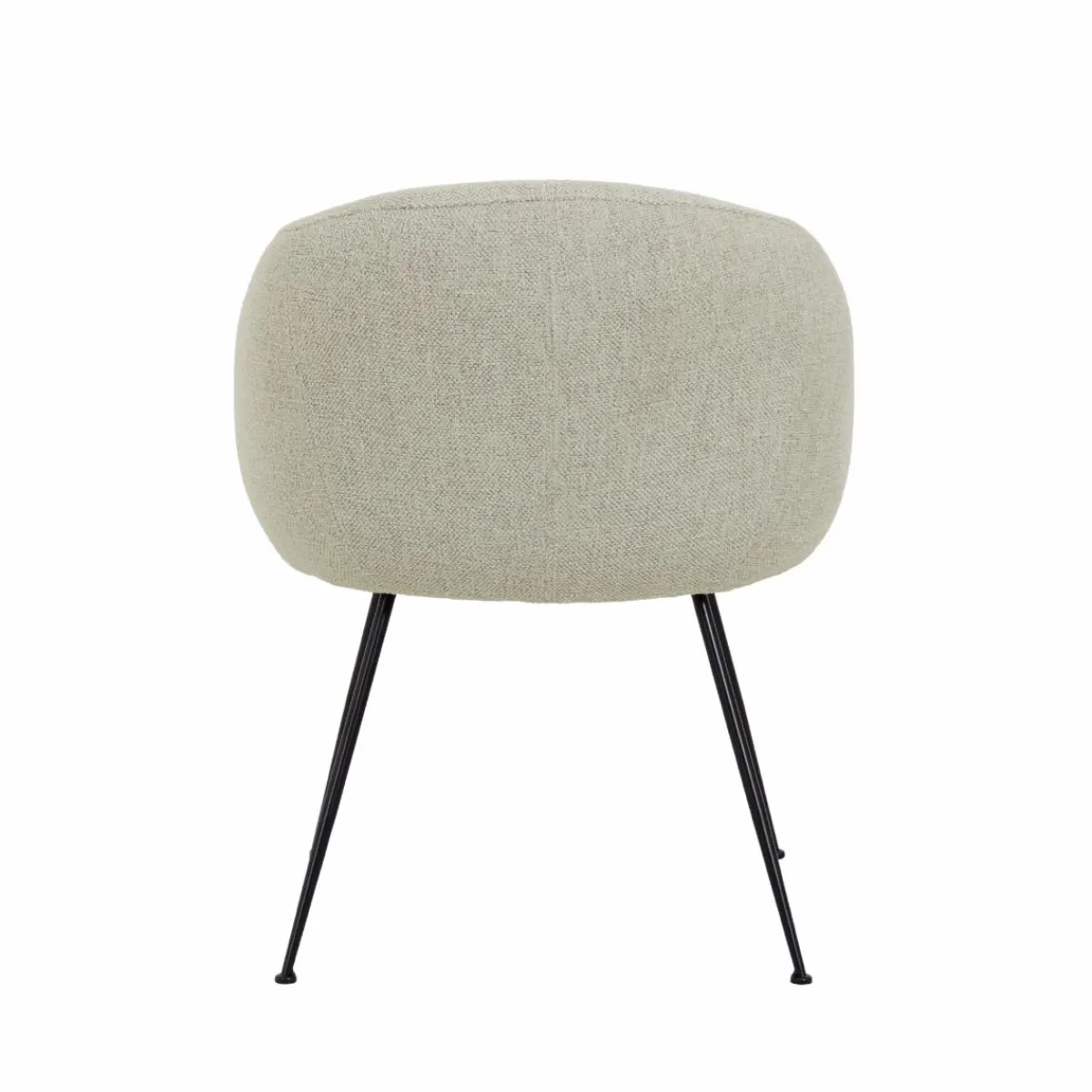 Made in Meubles Fauteuil en tissu écru et pieds en métal Sandy