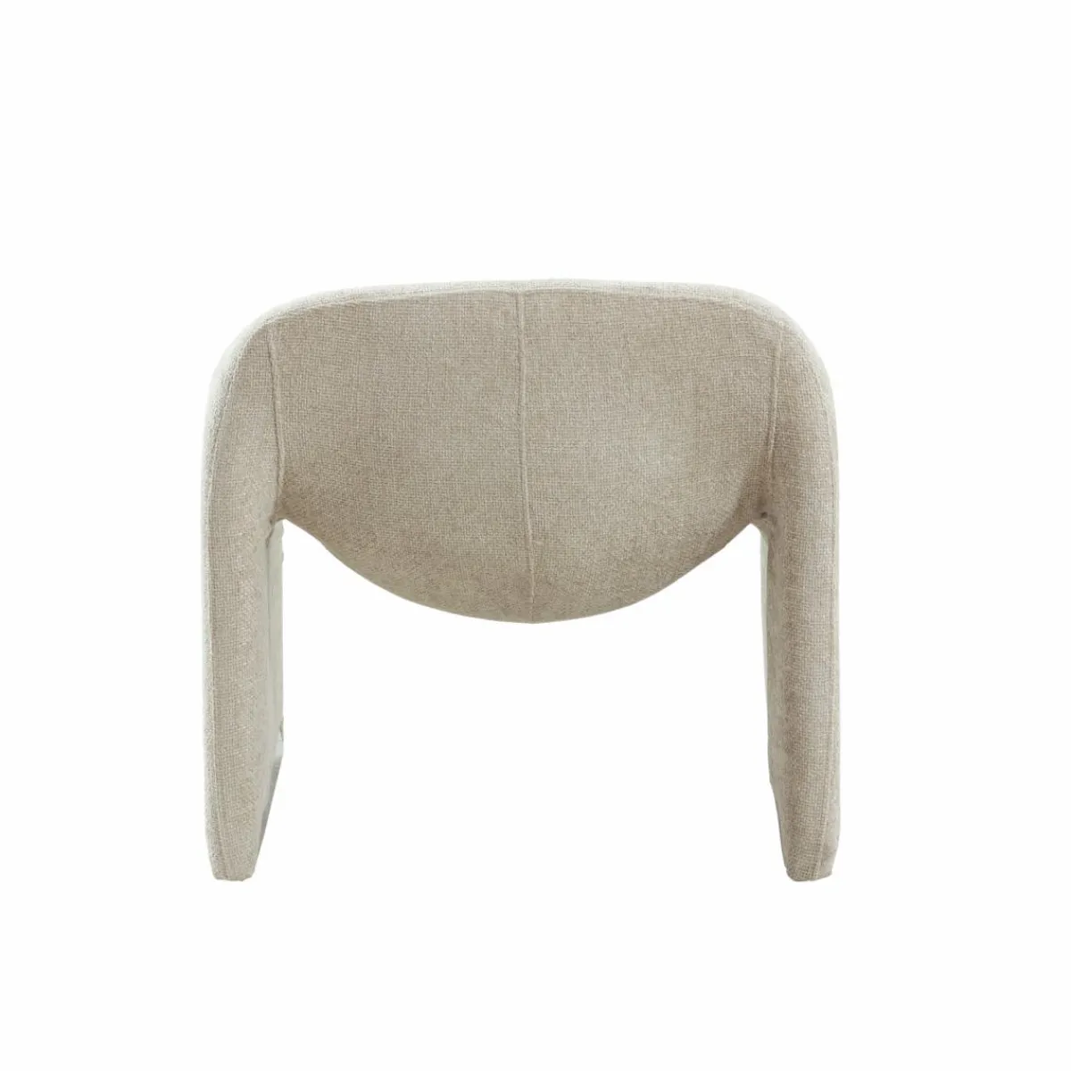 Made in Meubles Fauteuil en tissu écru Théa