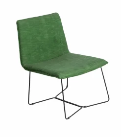Made in Meubles Fauteuil en tissu et métal Isaure