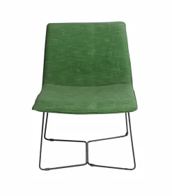 Made in Meubles Fauteuil en tissu et métal Isaure
