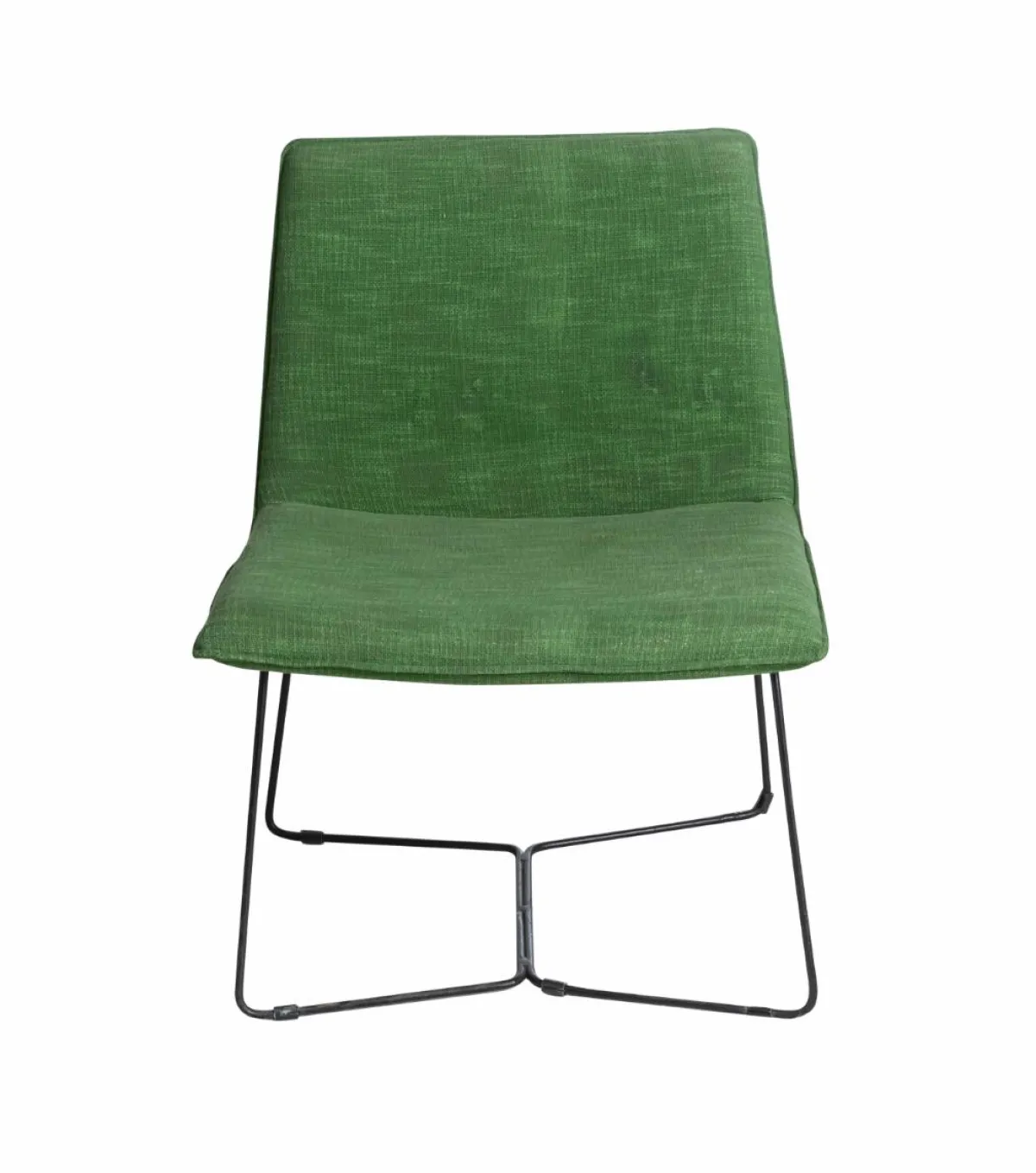 Made in Meubles Fauteuil en tissu et métal Isaure