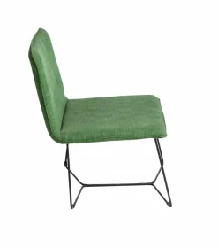 Made in Meubles Fauteuil en tissu et métal Isaure