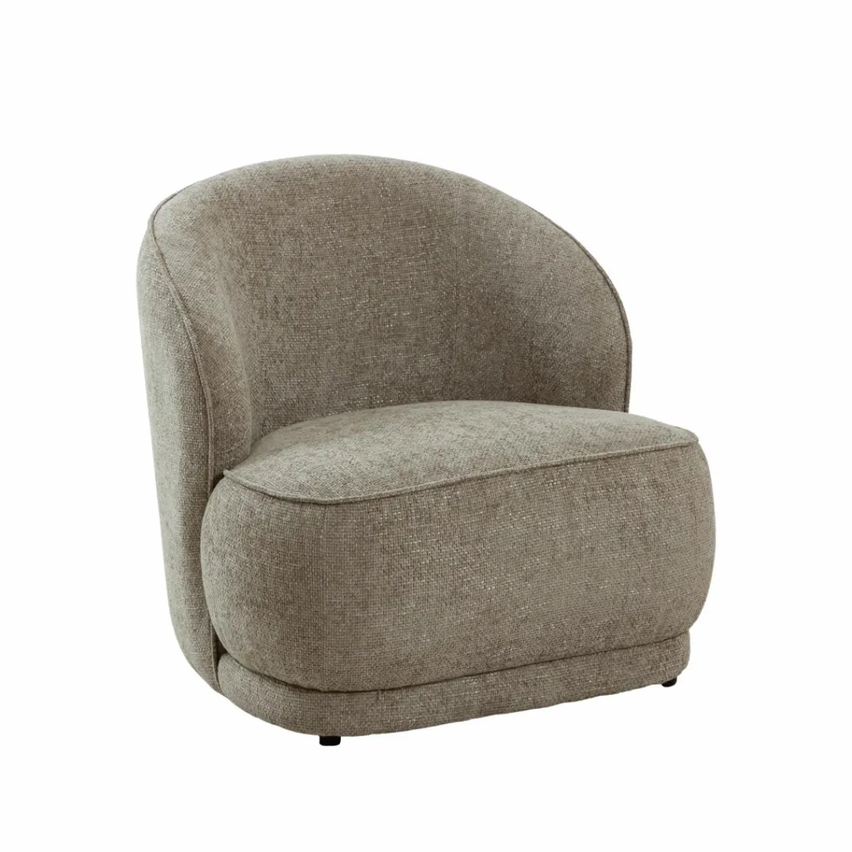 Made in Meubles Fauteuil en tissu taupe Travis