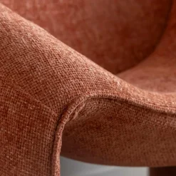 Made in Meubles Fauteuil en tissu terracotta Théa