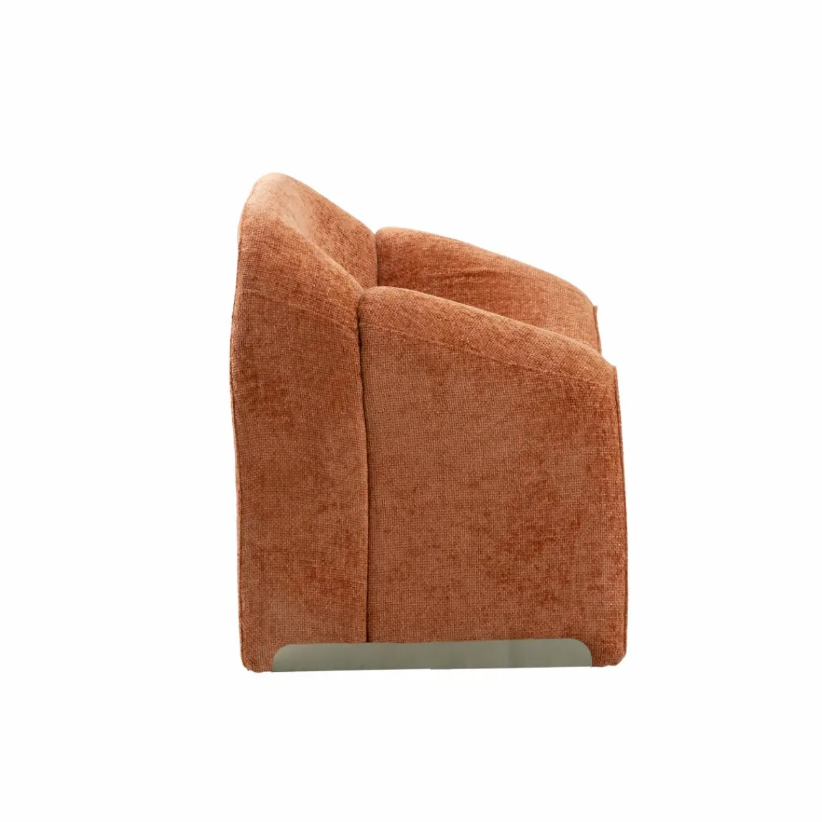Made in Meubles Fauteuil en tissu terracotta Théa