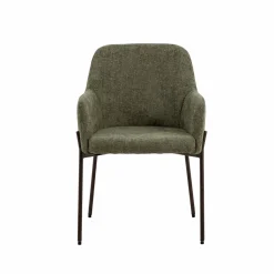 Made in Meubles Fauteuil en tissu vert Aëlys (lot de 2)
