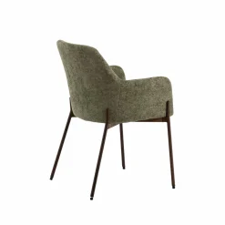 Made in Meubles Fauteuil en tissu vert Aëlys (lot de 2)