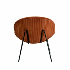Made in Meubles Fauteuil en velours terracotta Dorian