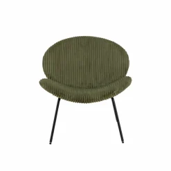 Made in Meubles Fauteuil en velours vert Dorian