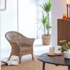 Made in Meubles Fauteuil pour enfant en rotin Amael