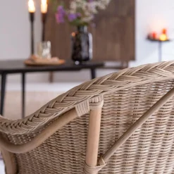 Made in Meubles Fauteuil pour enfant en rotin Amael