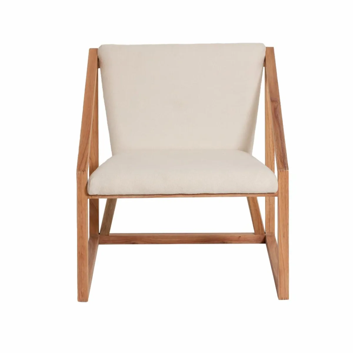 Made in Meubles Fauteuil symétrique en bois de mindy Suzie