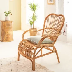 Made in Meubles Fauteuil vintage en rotin Rattan