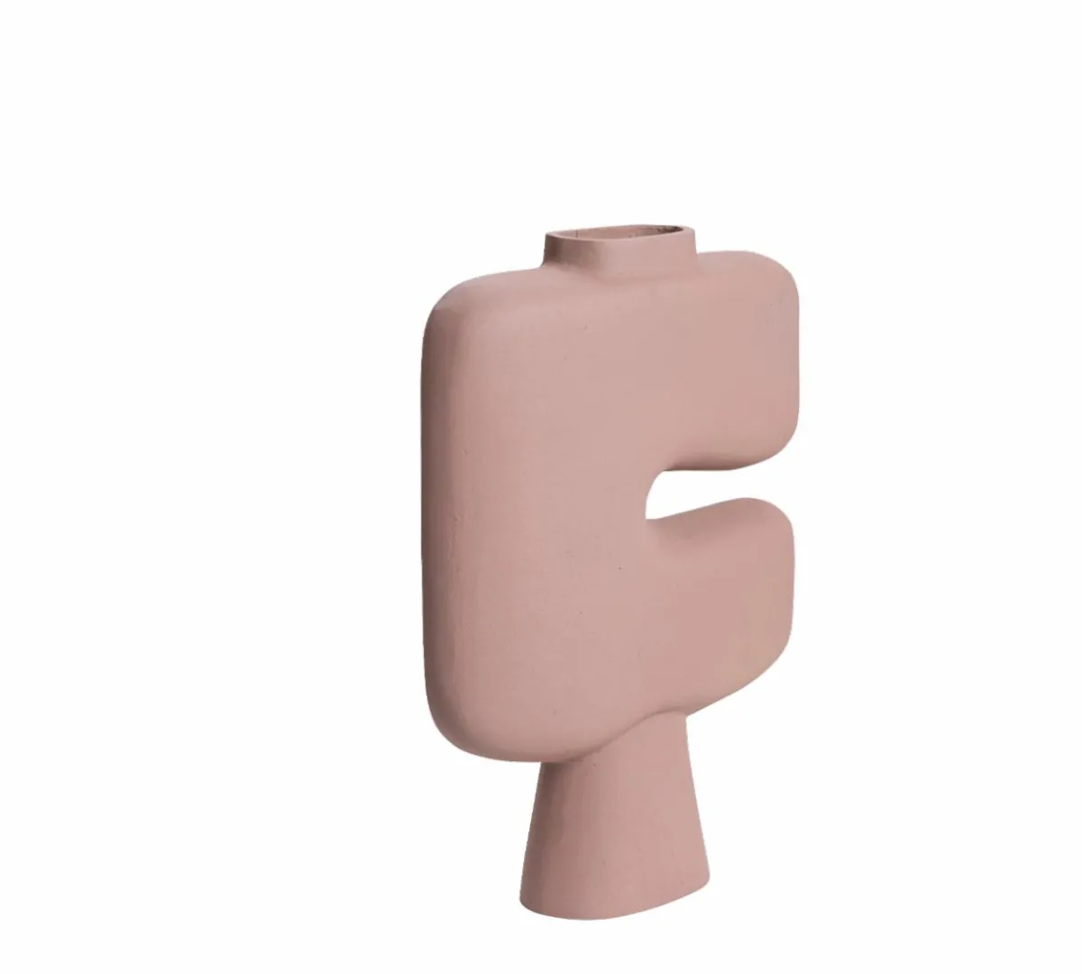 Made in Meubles Grand vase rose en aluminium Cosmo