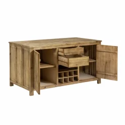 Made in Meubles Ilot central en bois recyclé Garance
