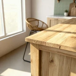 Made in Meubles Ilot central en bois recyclé Garance