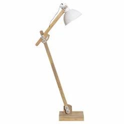 Made in Meubles Lampe sur pied en bois de manguier et métal Martha