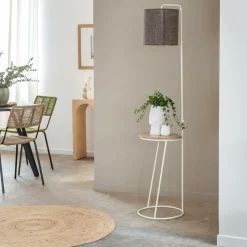 Made in Meubles Lampe sur pied en métal et en jute Rosanne