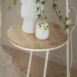 Made in Meubles Lampe sur pied en métal et en jute Rosanne
