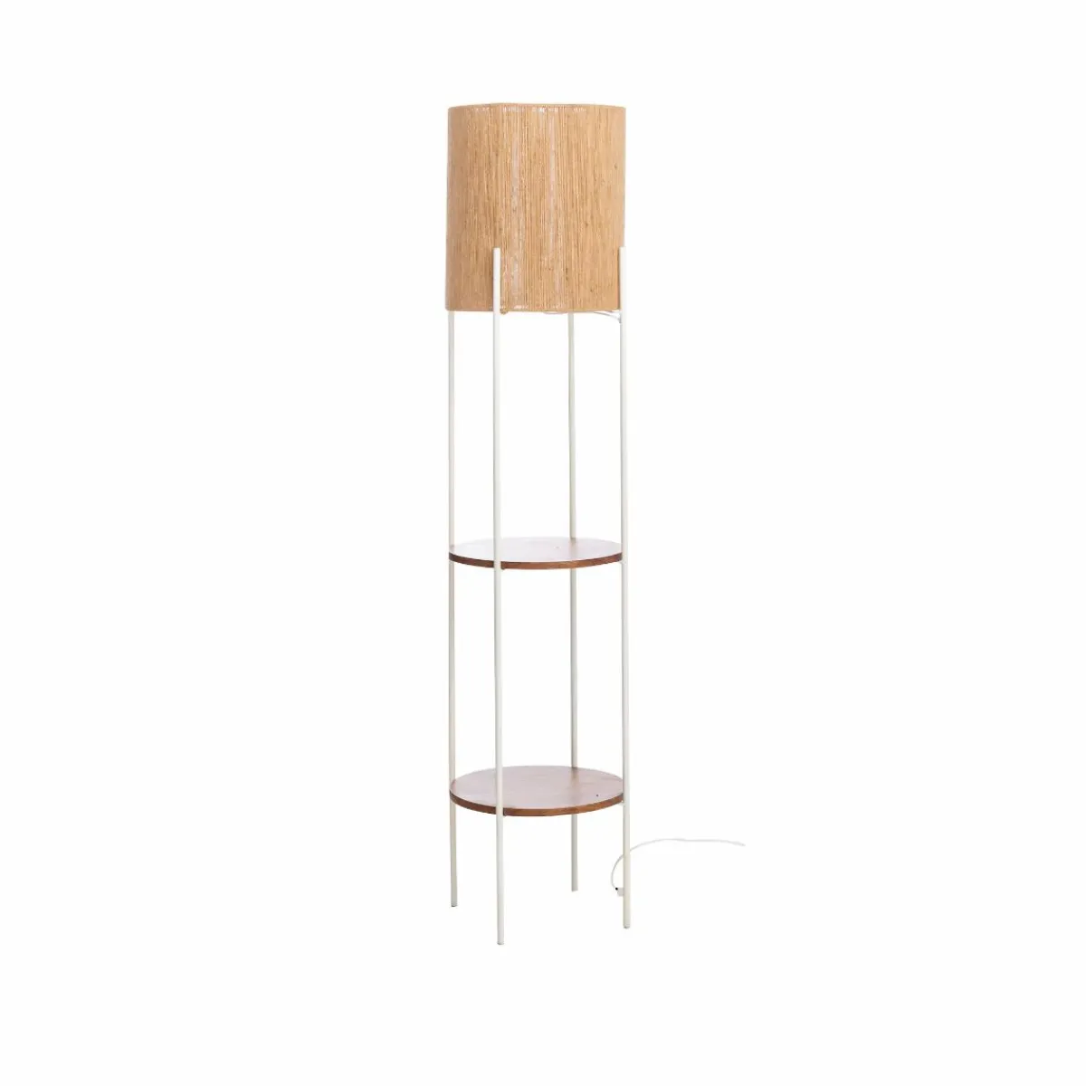 Made in Meubles Lampe sur pied en métal et jute Estelle