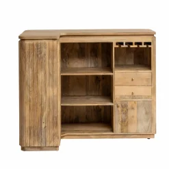 Made in Meubles Meuble bar en angle bois de manguier Lou