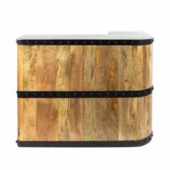 Made in Meubles Meuble bar en bois de manguier New-York