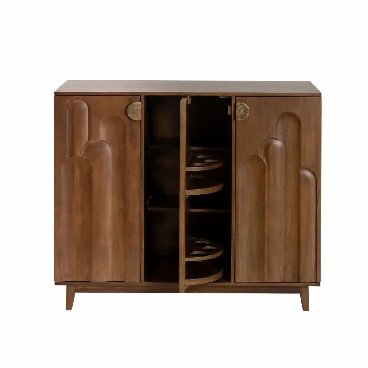 Made in Meubles Meuble bar en bois de manguier Elio