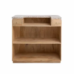 Made in Meubles Meuble bar en bois de manguier et terrazzo Lou