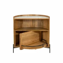 Made in Meubles Meuble bar en bois de manguier et marbre Adler