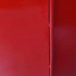 Made in Meubles Meuble bar rouge avec plateau en bois de manguier Combi