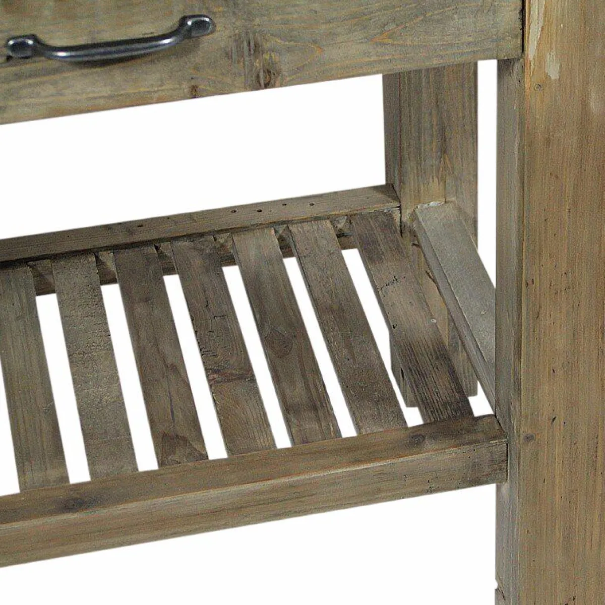 Made in Meubles Meuble bas cuisine en bois recyclé Garance