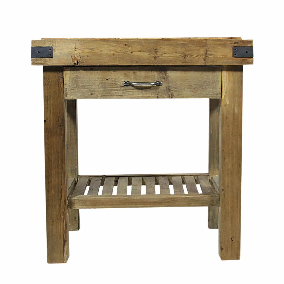 Made in Meubles Meuble bas cuisine en bois recyclé Garance
