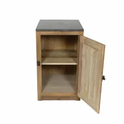 Made in Meubles Meuble bas de cuisine 1 porte poignées frigo Champêtre