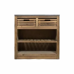 Made in Meubles Meuble bas de cuisine 2 tiroirs + 1 étagère Champêtre