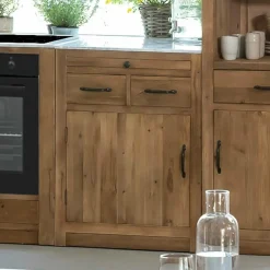 Made in Meubles Meuble bas de cuisine 2 tiroirs, 1 porte Epure
