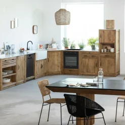 Made in Meubles Meuble bas de cuisine 2 tiroirs, 1 porte Epure