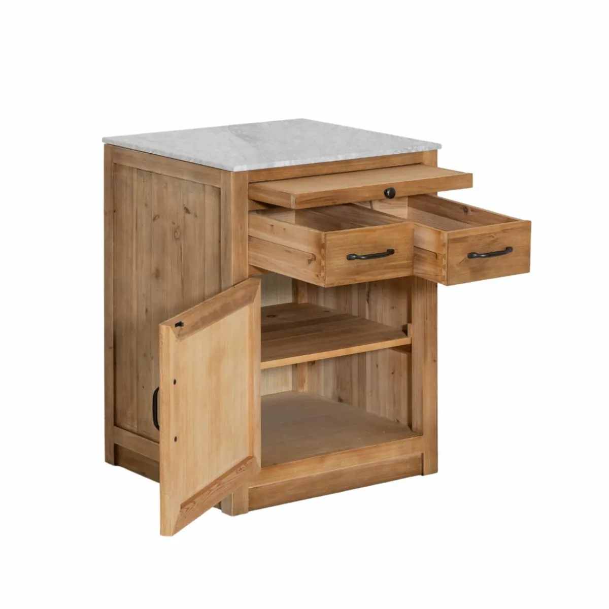 Made in Meubles Meuble bas de cuisine 2 tiroirs, 1 porte Epure
