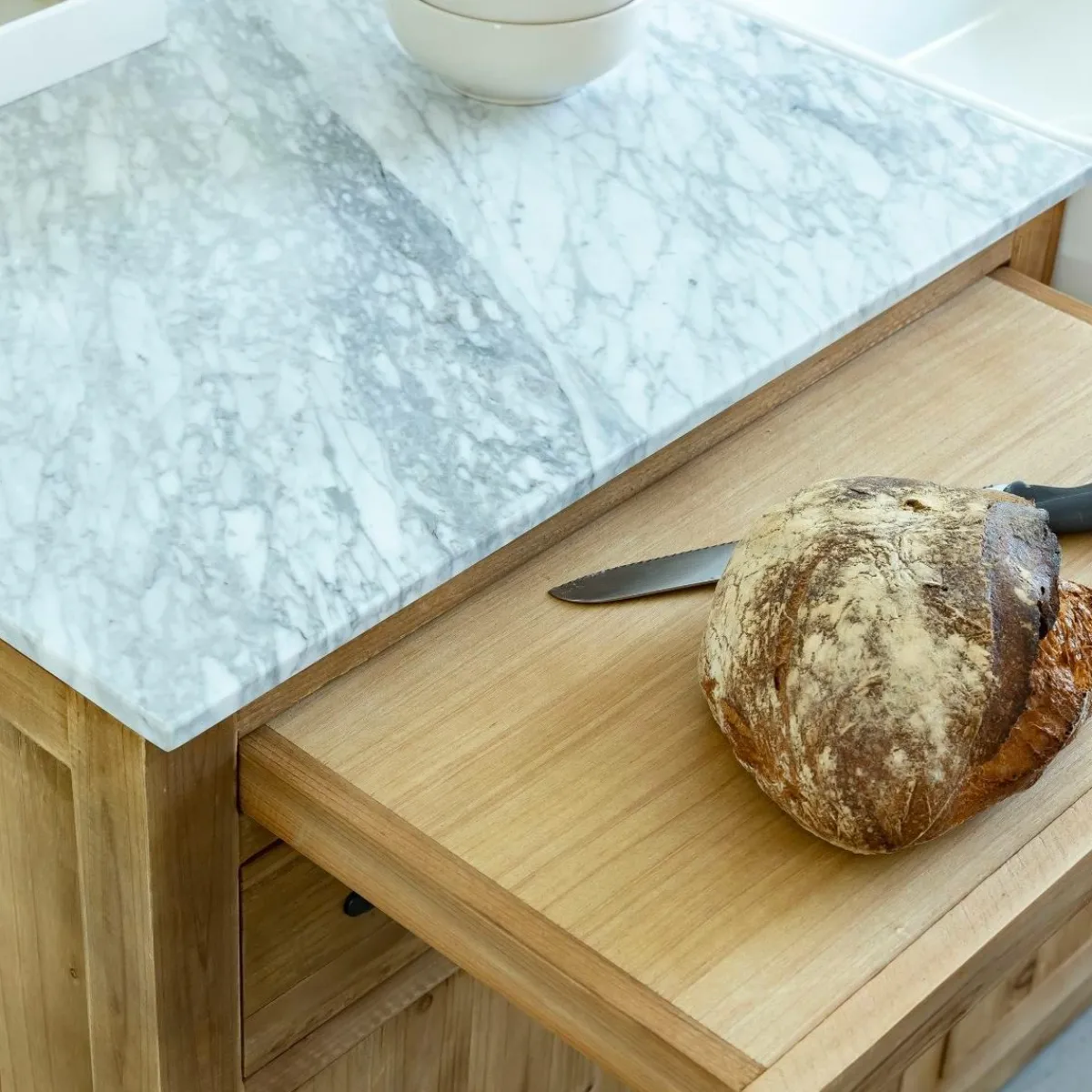 Made in Meubles Meuble bas de cuisine 2 tiroirs, 1 porte Epure