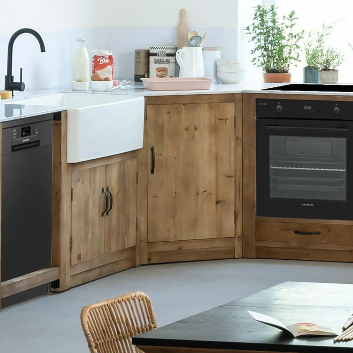 Made in Meubles Meuble bas de cuisine en angle Epure