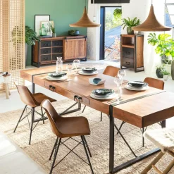 Made in Meubles Meuble de rangement en bois d'acacia Havana
