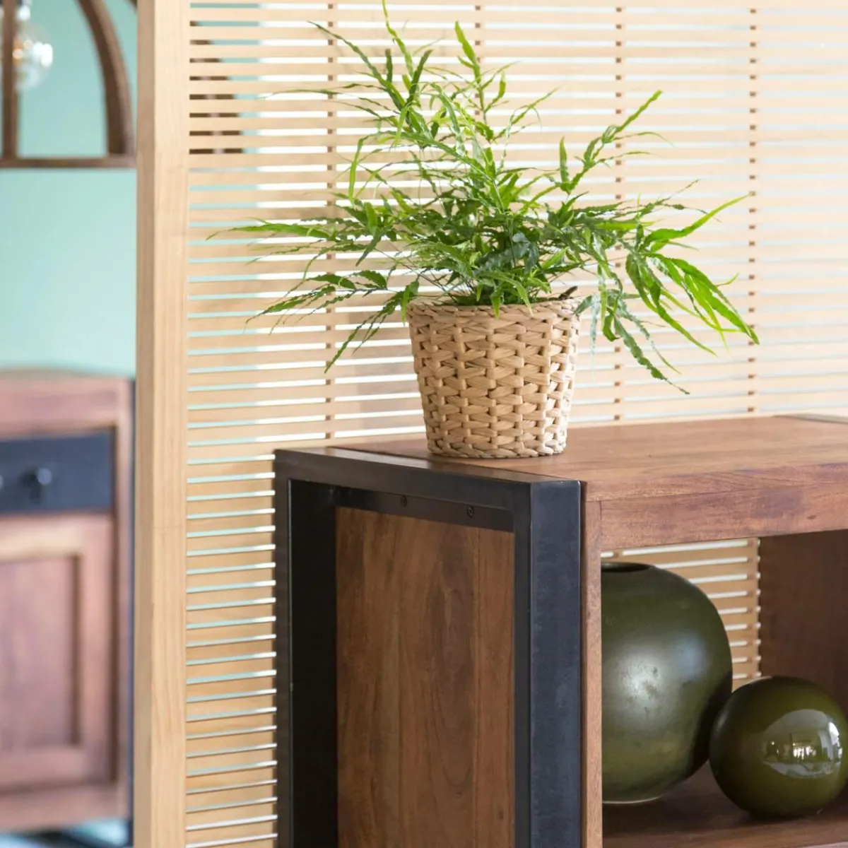 Made in Meubles Meuble de rangement en bois d'acacia Havana